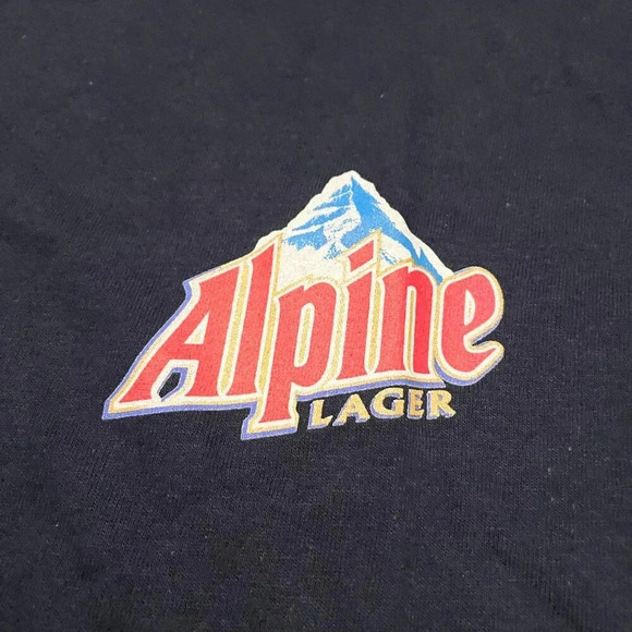 Alpine Lager Mens  Tshirt Size Medium Beer Shirt - Picture 3 of 16